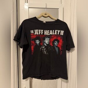 Hanes Black Jeff Healey Band Tee with Red Accents